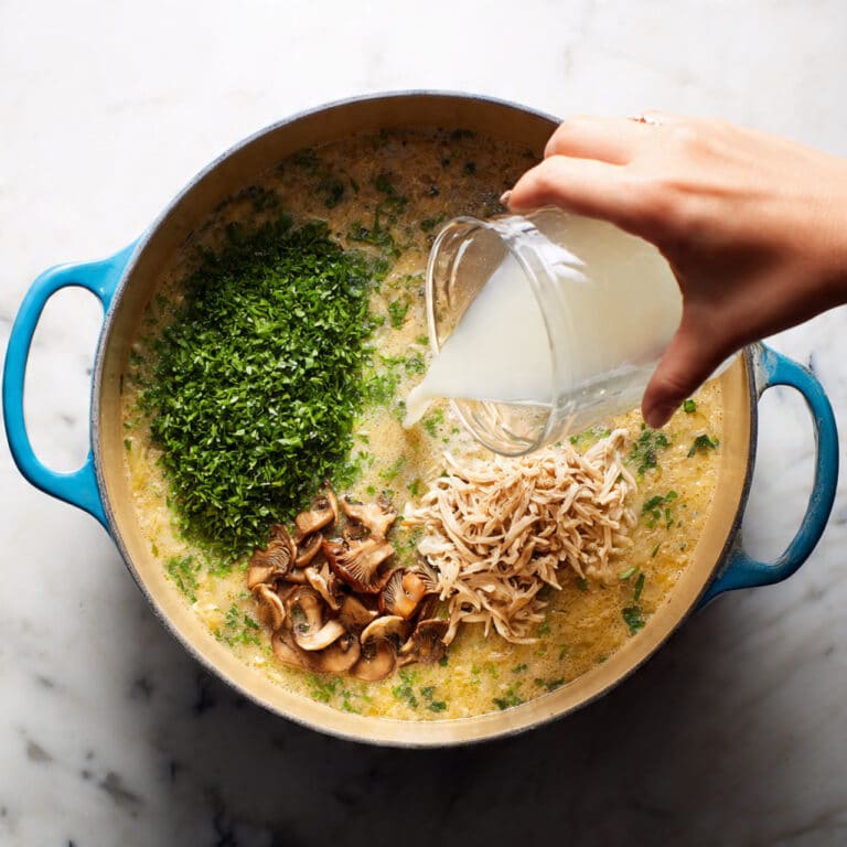Creamy Wild Mushroom Soup with Fresh Herbs and Croutons Recipe
