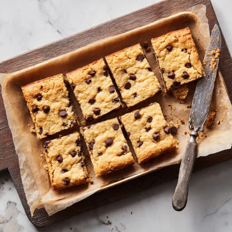 Chewy Chocolate Chip Pecan Blondies Recipe