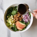 Pear, Celery, and Candied Pecans Salad with Cinnamon Vinaigrette Recipe