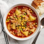 Hearty Brunswick Stew with Chicken, Vegetables, and Barbecue Flavor Recipe
