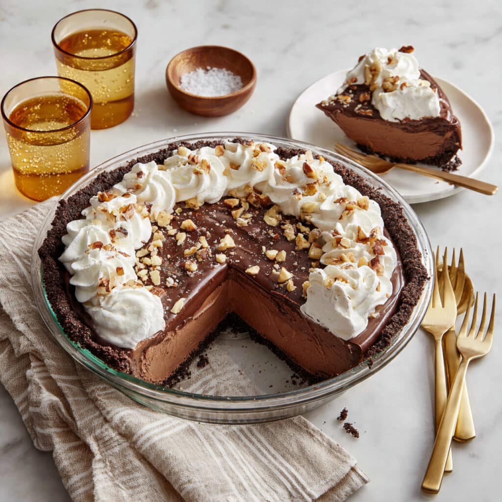 Nutella Cream Pie with Oreo Crust and Hazelnut Ganache Recipe