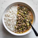 Slow Simmered Black Eye Peas and Greens Recipe
