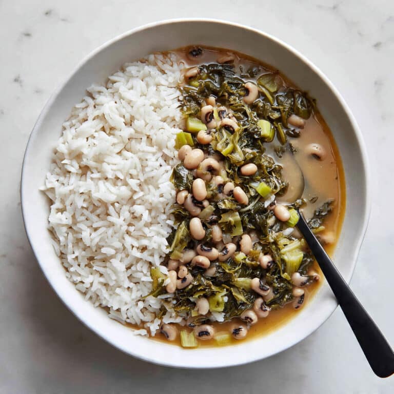 Slow Simmered Black Eye Peas and Greens Recipe