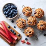 Blueberry Rhubarb Muffins Recipe