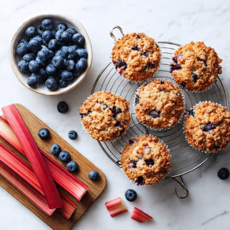 Blueberry Rhubarb Muffins Recipe
