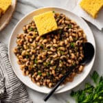 Hearty Black-Eyed Peas with Crispy Beef and Aromatic Spices Recipe