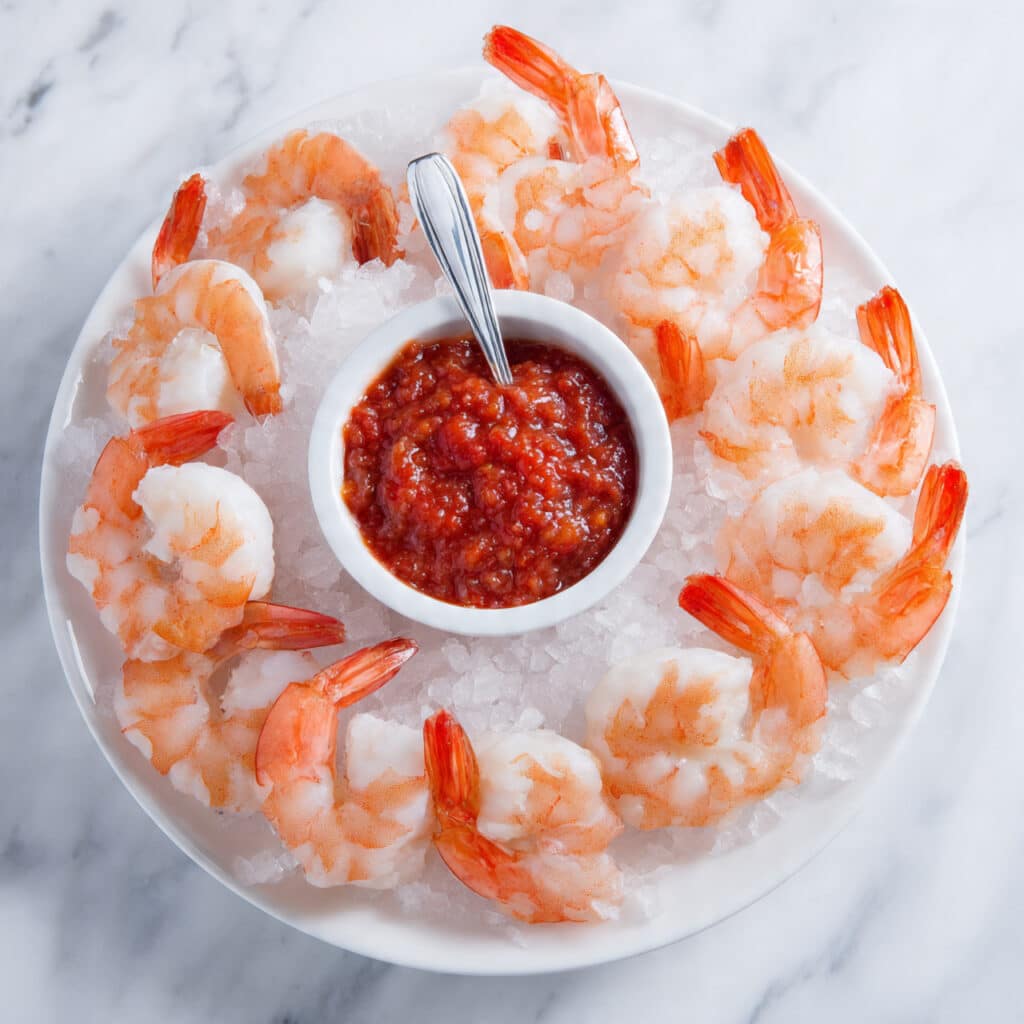 Shrimp Cocktail with Classic Spicy Cocktail Sauce Recipe