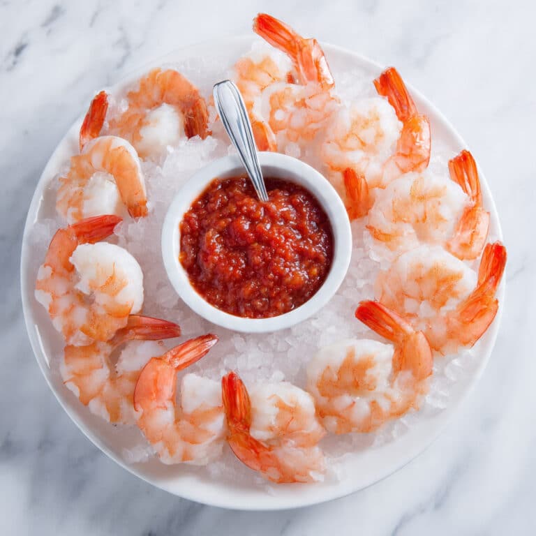 Shrimp Cocktail with Classic Spicy Cocktail Sauce Recipe