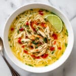 Thai-Inspired Chicken & Rice Noodle Soup Recipe