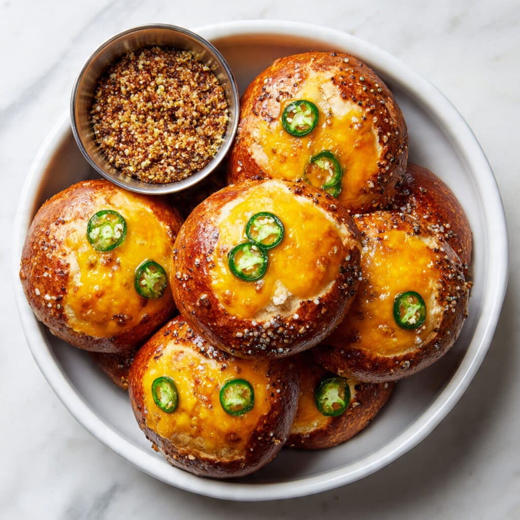 Jalapeño Cheddar Soft Pretzels Recipe