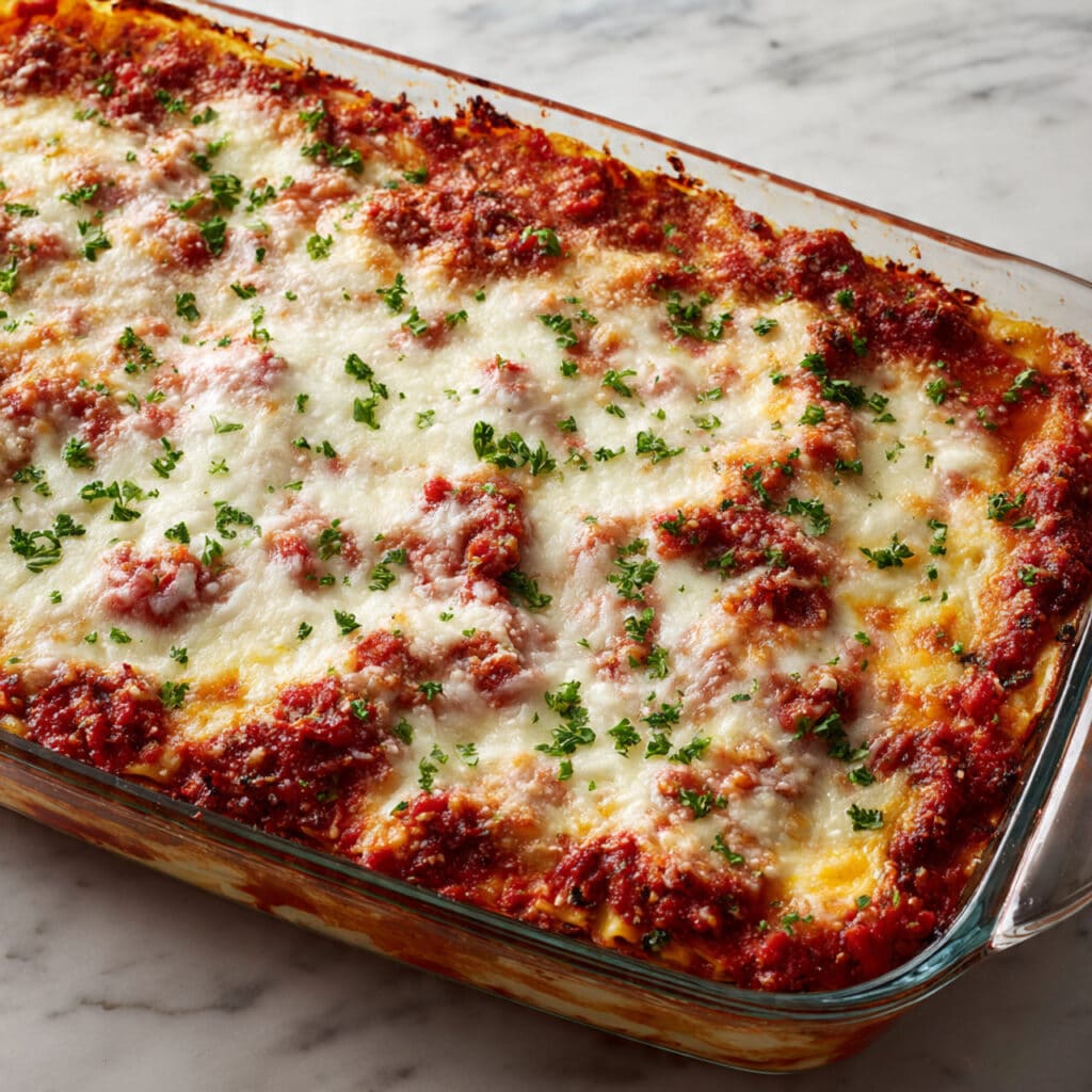 Baked Ravioli with Italian Sausage and Melty Mozzarella Recipe
