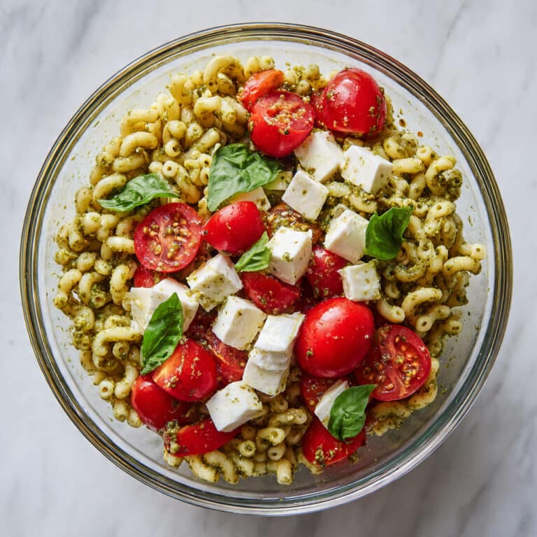 Kale Pesto Mozzarella Pasta Salad Recipe