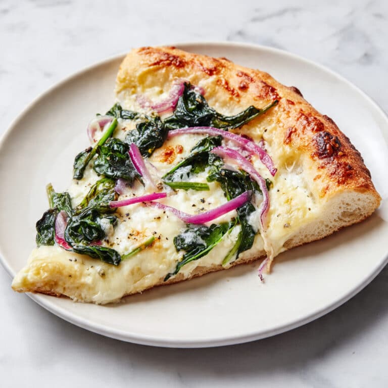 Easy White Spinach Pizza Recipe