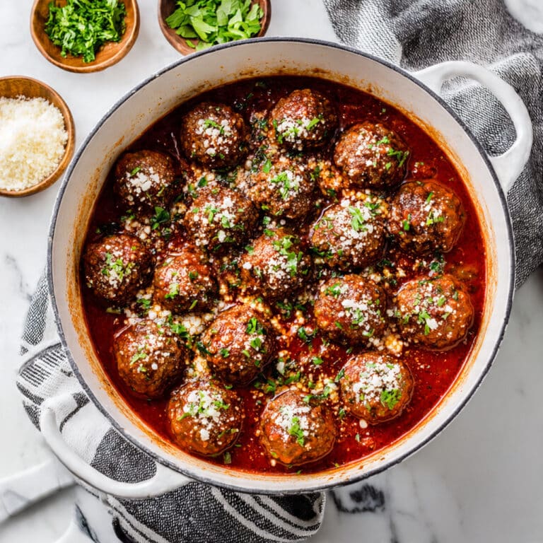 Homemade Meatballs in Rich Marinara Sauce Recipe
