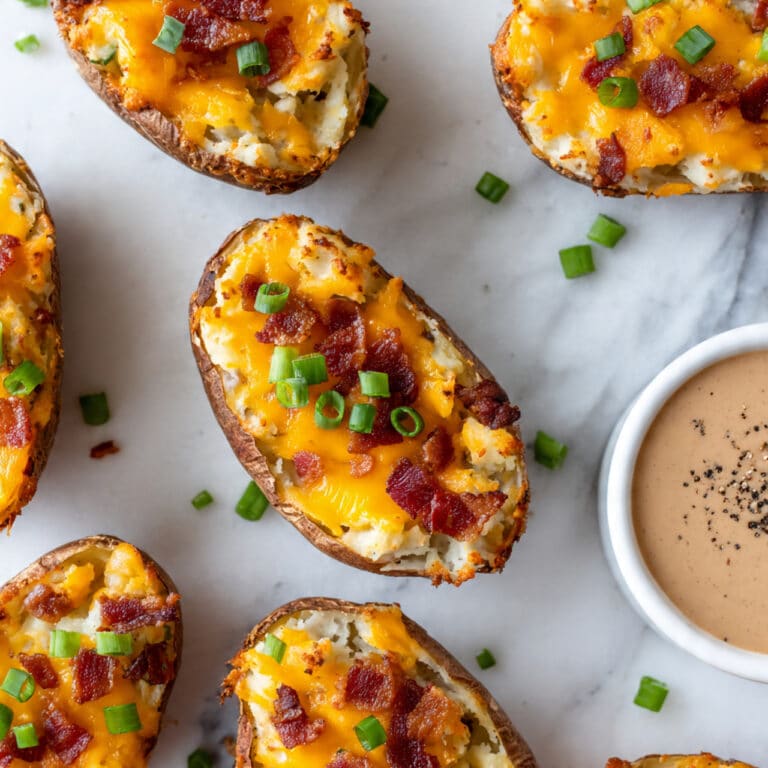 Thanksgiving Potato Skins with Turkey, Cranberry, and Cheddar Recipe
