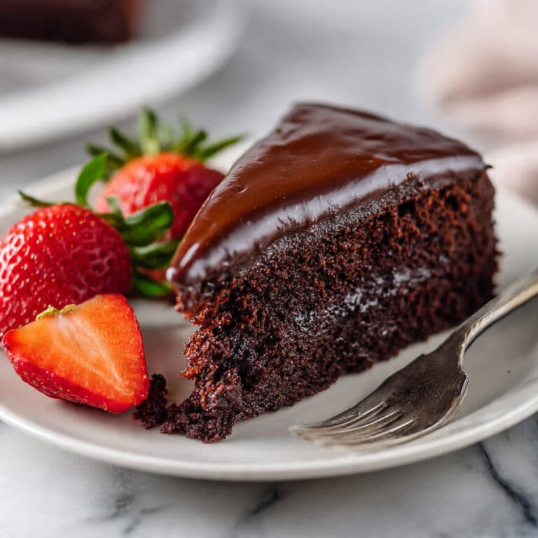 Flourless Chocolate Almond Cake with Rich Chocolate Ganache Recipe