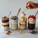 Overnight Oats with Fruit, Nut, and Chocolate Variations Recipe