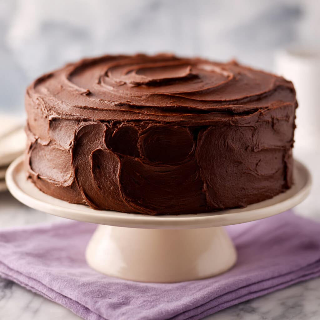 Decadent Homemade Chocolate Cake with Rich Cocoa Frosting Recipe