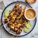 Grilled Chicken Satay with Spicy Peanut Sauce Recipe