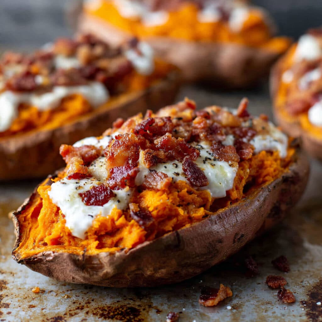 Loaded Sweet Potato Skins Recipe