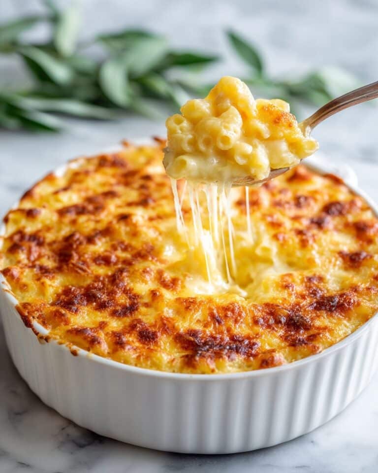 Creamy Baked Macaroni and Cheese with Crispy Breadcrumb Topping Recipe