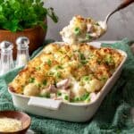 Creamy Gnocchi and Steak Bake with Peas and Cheese Recipe