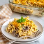 Creamy Tuna Casserole with Egg Noodles and Cheddar Recipe