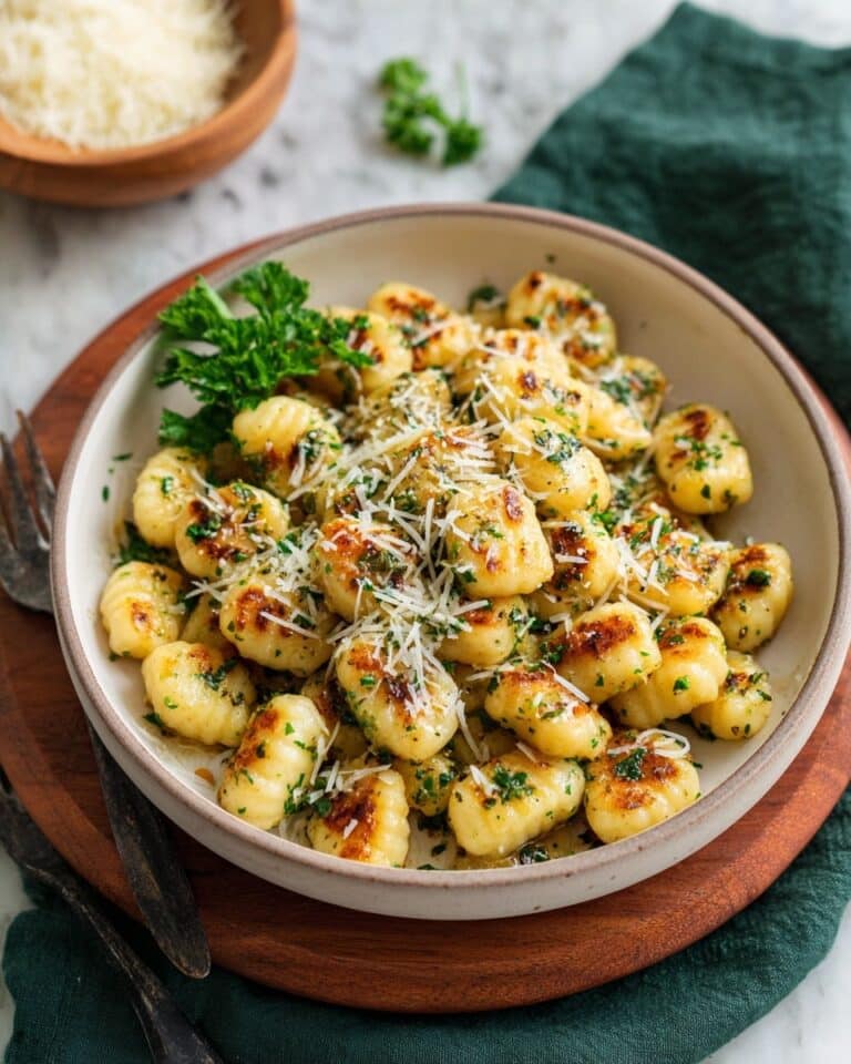 Pan Fried Gnocchi with Lemon, Parmesan, and Parsley Recipe