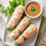 Shrimp Spring Rolls with Peanut Dipping Sauce Recipe