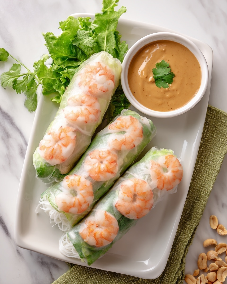 Shrimp Spring Rools Shrimp Spring Rolls with Peanut Dipping Sauce – Fresh & Flavorful