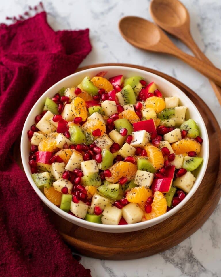 Winter Fruit Salad with Honey Lemon Poppy Seed Dressing Recipe