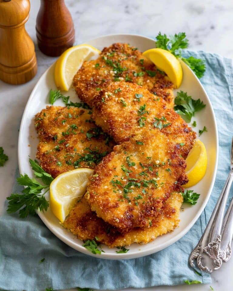 Crispy Chicken Schnitzel with Lemon and Herbs Recipe