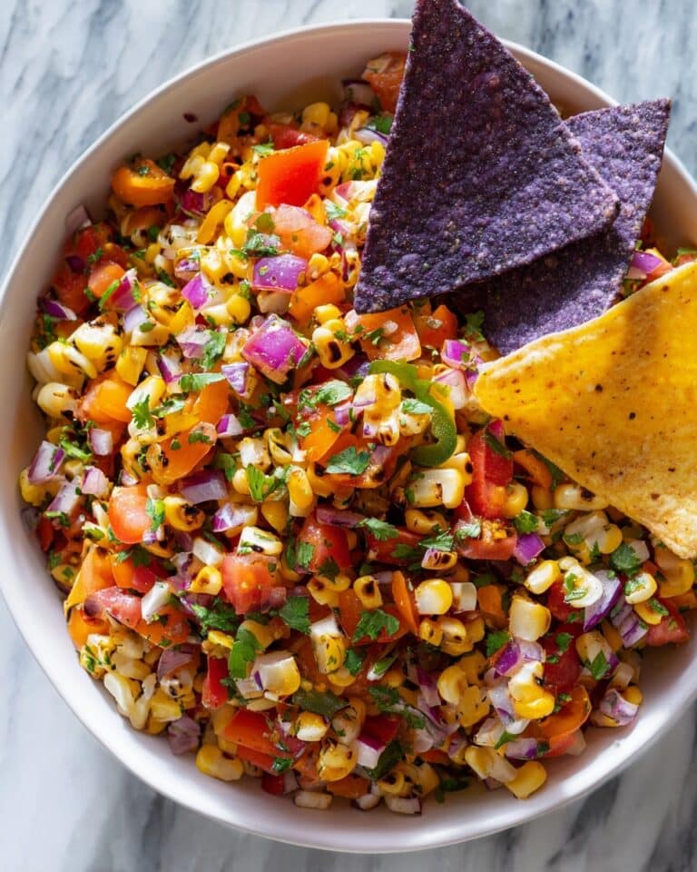 Grilled Corn Salsa with Bell Pepper, Tomato, and Cilantro Recipe