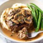 Steak with Mushroom Gravy Recipe