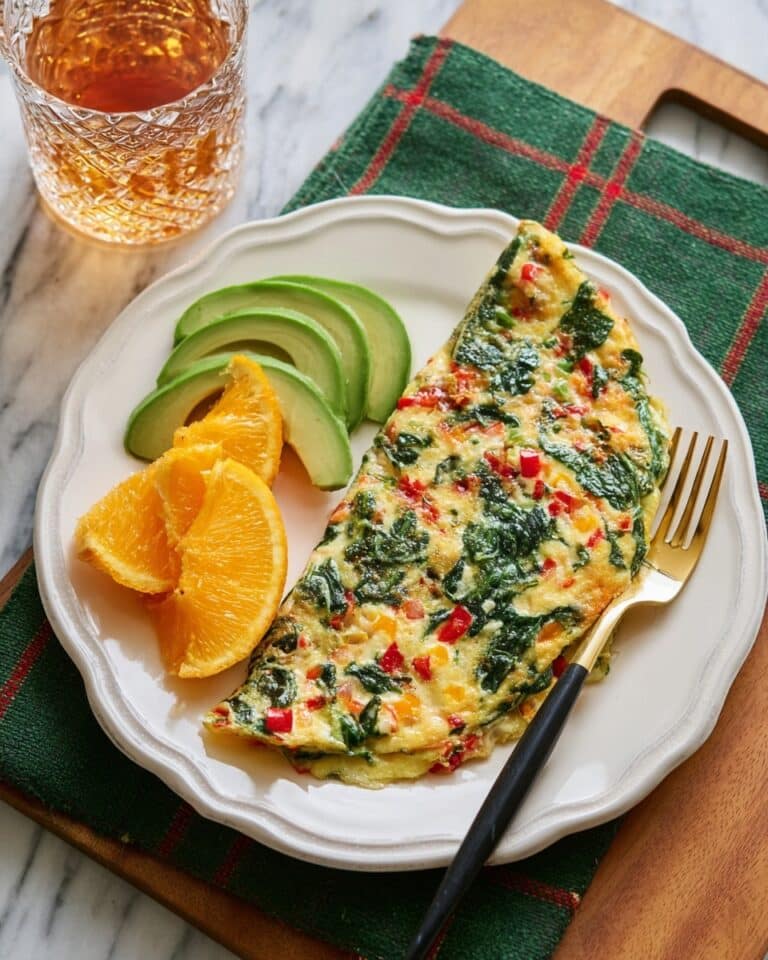 Vegetable and Feta Egg White Omelette Recipe