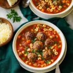 Meatball Soup with Pasta and Fresh Herbs Recipe