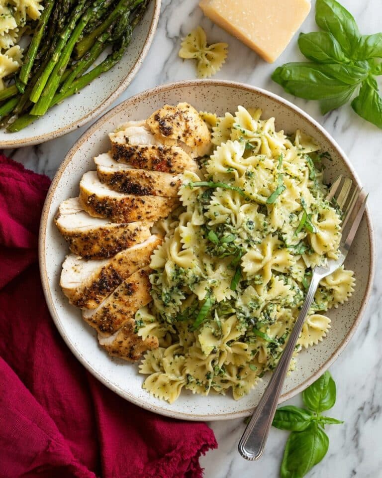Creamy Basil Pesto Pasta with Parmesan Recipe