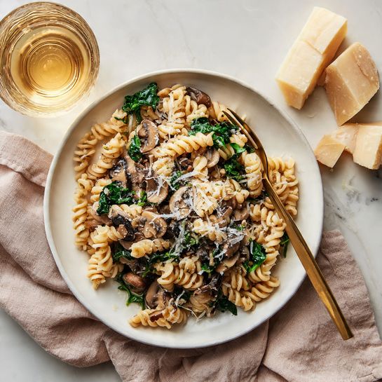 One Pot Mushroom and Swiss Chard Pasta Recipe