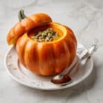 Sheet Pan Pumpkin Soup Served in a Pumpkin Recipe