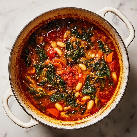 Tuscan Tomato Bean Soup with Kale Recipe