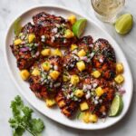 Sticky Sheet Pan Chicken with Pineapple Salsa Recipe