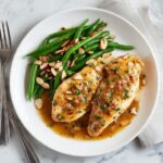 Chicken Marsala with Green Beans and Toasted Almonds Recipe