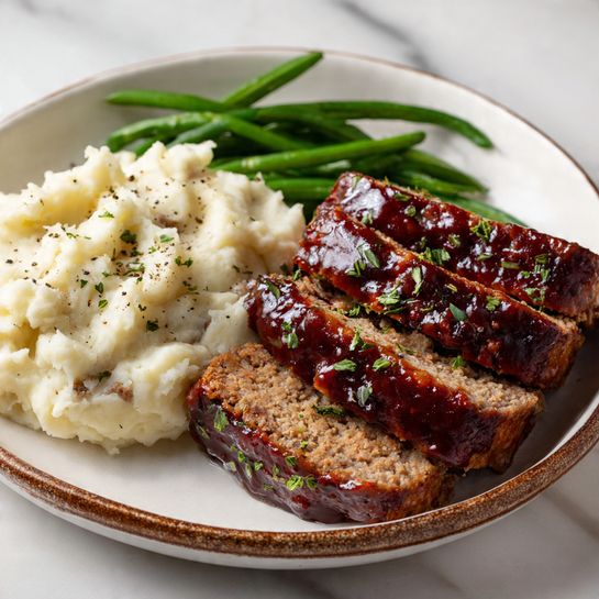 Air Fryer Classic Meatloaf with Tangy Glaze Recipe