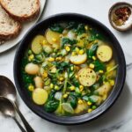 Lima Bean Soup with Potatoes, Corn, and Greens Recipe