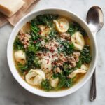 Spicy Sausage, Kale and Whole Wheat Orecchiette Soup Recipe