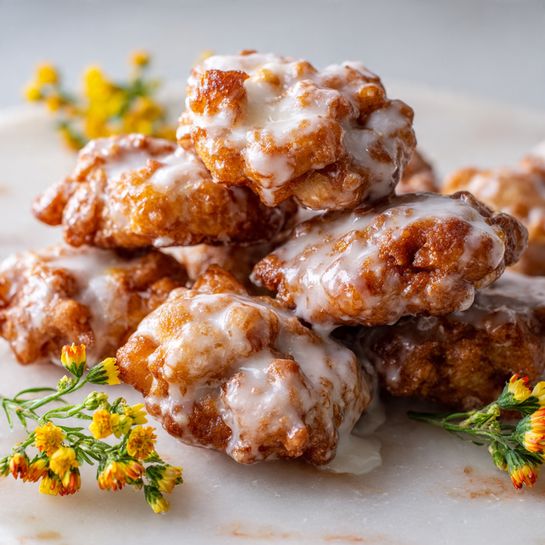 Salted Honeycrisp Apple Fritters Recipe