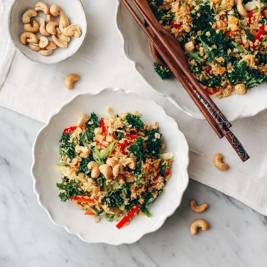 Garlic Kale and Cashew Fried Rice Recipe