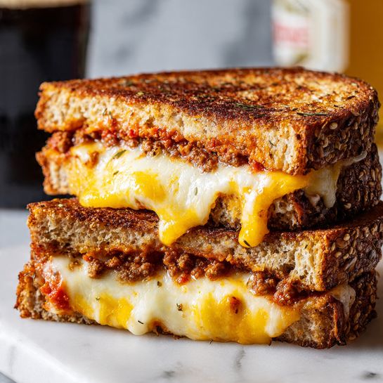 Spicy Mini Meatball Grilled Cheese Recipe