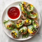Crunchy Chicken Spring Rolls with Blood Orange Dipping Sauce Recipe