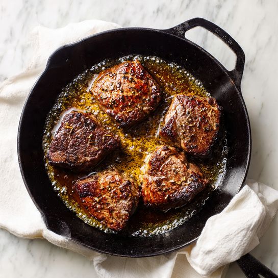 Dijon Crusted Filet with Asiago Asparagus Recipe